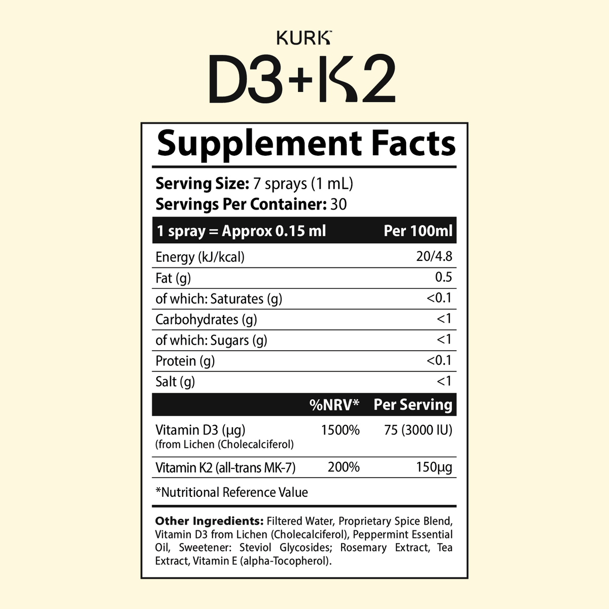 KURK - Vitamin D3+K2