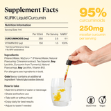 KURK Liquid Curcumin supplement facts label