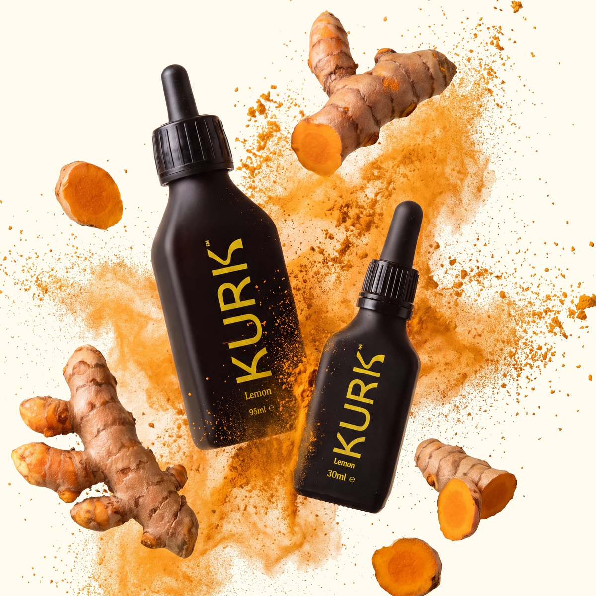 KURK Liquid Curcumin being added to a drink